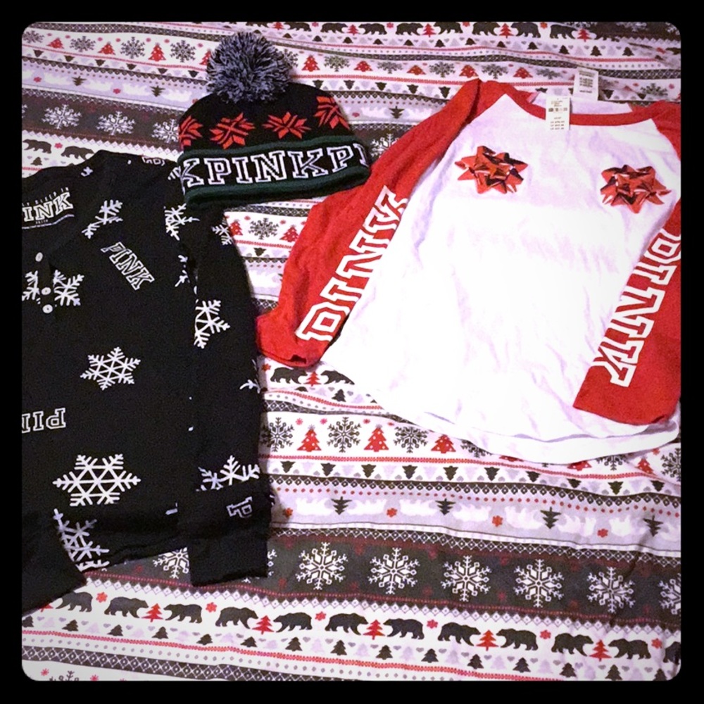 ❌SOLD❌Victoria’s Secret Holiday Shirt Bundle